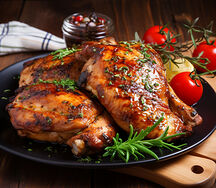 Poulet de chair flambé