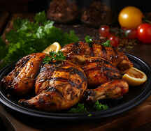 Poulet africain flambé