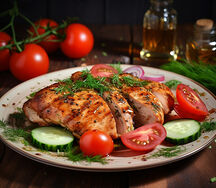 Poulet de chair grillé