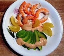 Eventail davocat aux crevettes