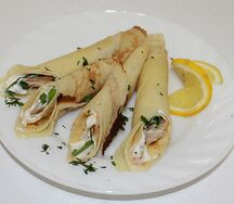 Блинчики с тунцом