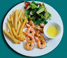 Grilled Prawns Or Calamari