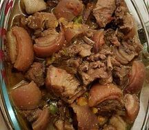 Assiette de porc au four