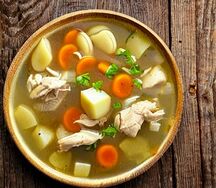 Chicken soup with potatoes
