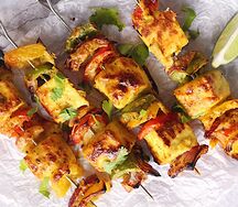 Paneer kesari tikka