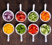 Diced vegetables