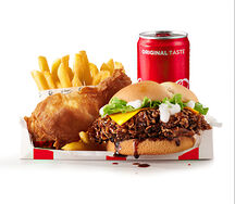Dunked crunch burger box max + 1 morceau (épicé)