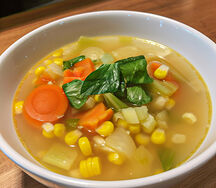 Veg sweet corn soup