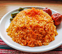 Tomato rice with pickle