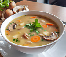 Veg creamup mushroom soup
