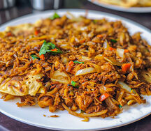Kothu parotta with veg