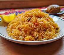 Lemon rice with pickle