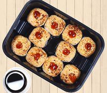 Запеченный кимпаб с сосиской