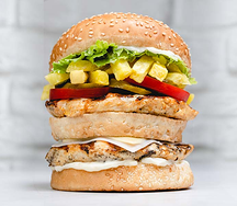 Double burger chicken