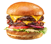 Double burger beef