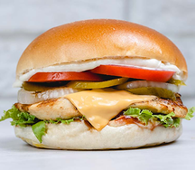 Cheese chicken burger