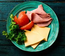 Grilled Ham, Cheese and Tomato
