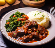 Nshima & beef stew