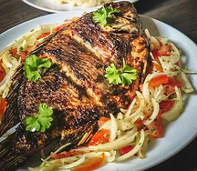 Poisson carpe braisée