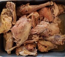 Village chicken boiled