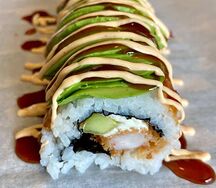 Mérou et crevette tempura rolls
