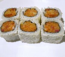 Salmon cheese crispy wrap