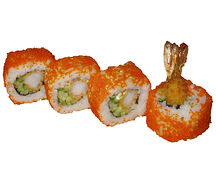 Salmon et shrimp tempura rolls