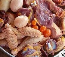 Boiled village chicken & nshima