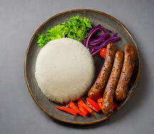 Nshima & sausage