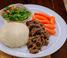 Nshima & goat meat