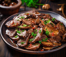 Sauté de langues de boeuf
