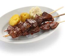 Brochette de langue de boeuf