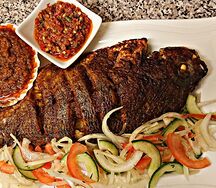 Poisson carpe braisé