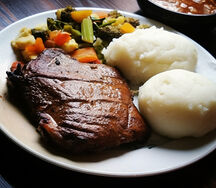 T-bone & Nshima with Veggies