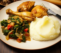 Chicken with Nshima or Rice