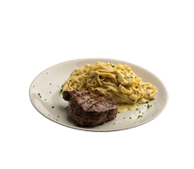 Pasta à la cream steak