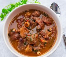 Goat pepper/ lite soup