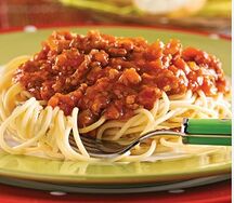 Spaghetti à la pâte de tomate