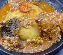 Foutou banane sauce Gouagouassou