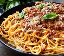 Spaghettis rouge à la viande hachée