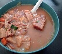 Traditional Goat Mushroom Soup 