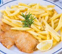 Milanese de poulet et frites