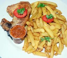 Frite au poulet