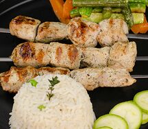 Brochette de blanc de poulet