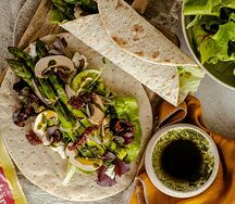 Salade verte et wrap mix