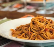 Spaghetti gésiers sautés