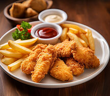 Boneless Crispy Strips (5 pcs) & Chips