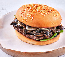 Swiss Mushroom Beef Burger