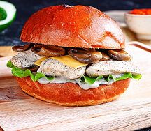 Swiss Mushroom Chicken Burger