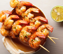 Brochette d'écrevisses